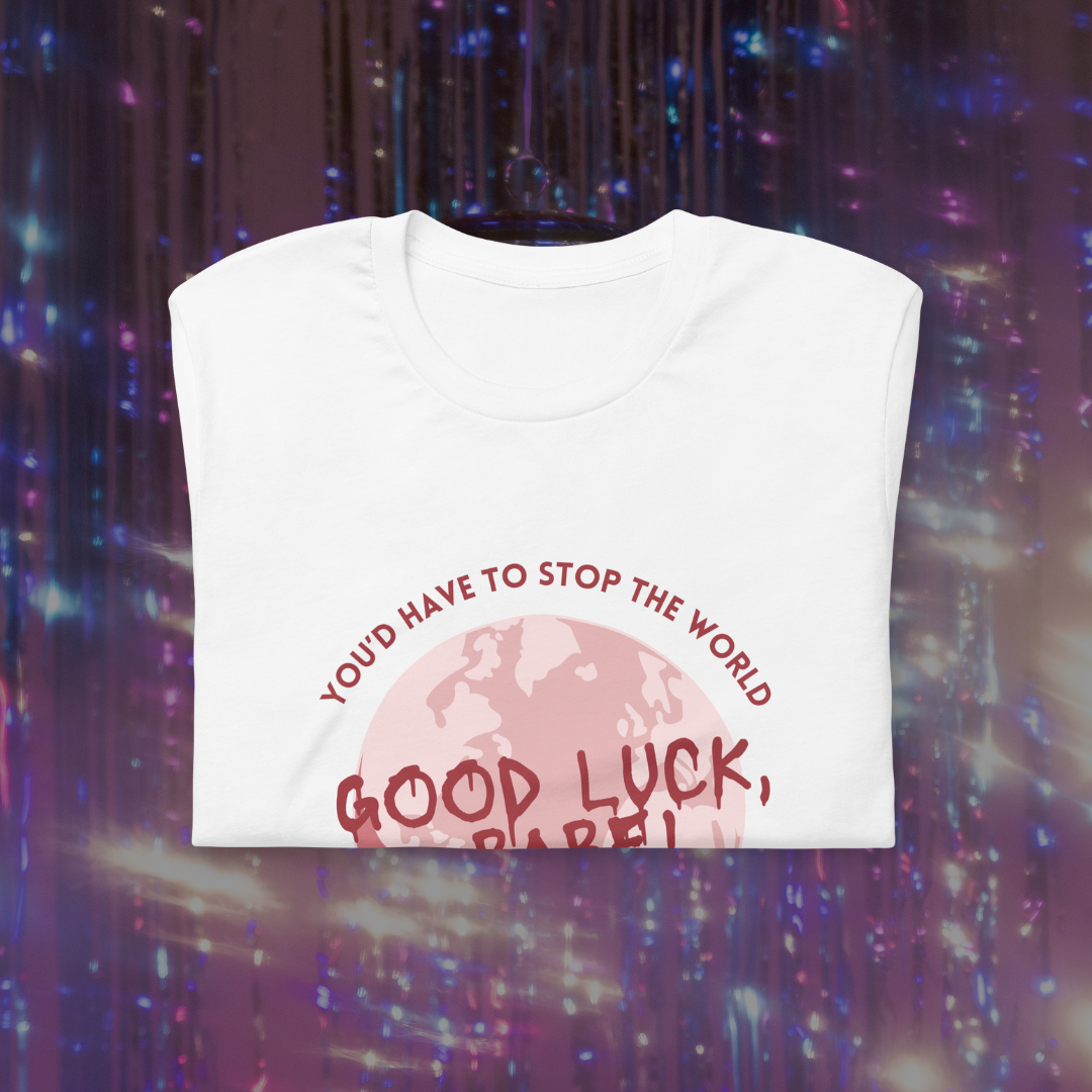 Good Luck, Babe! Globe T-Shirt Pink