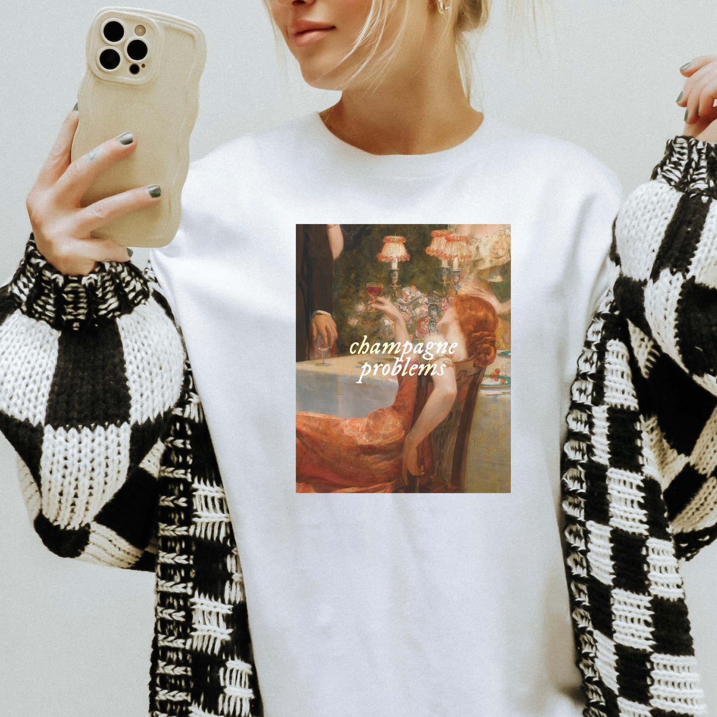 Champagne Problems Art T-Shirt