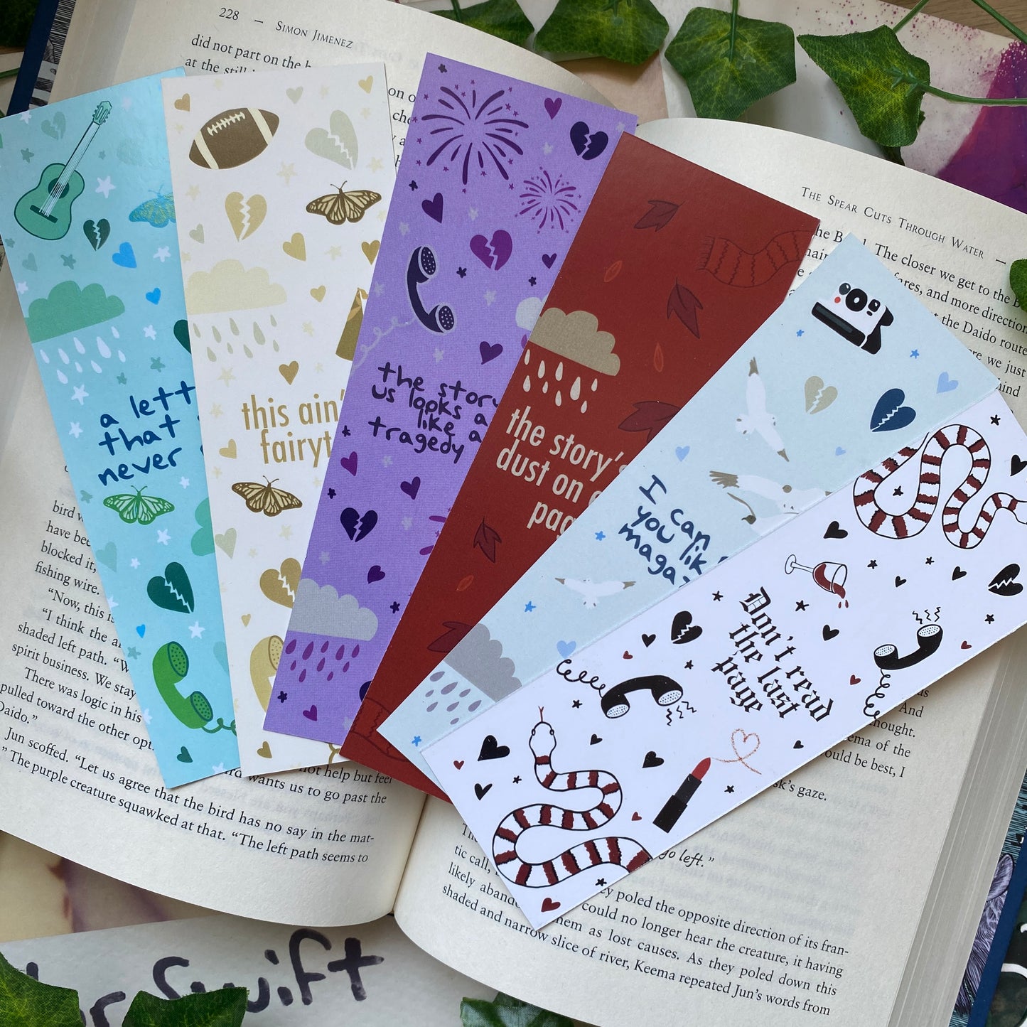 Taylor Swift Bookmarks SET OF 6 Debut | Fearless | Speak Now | Red | 1989 | Reputation