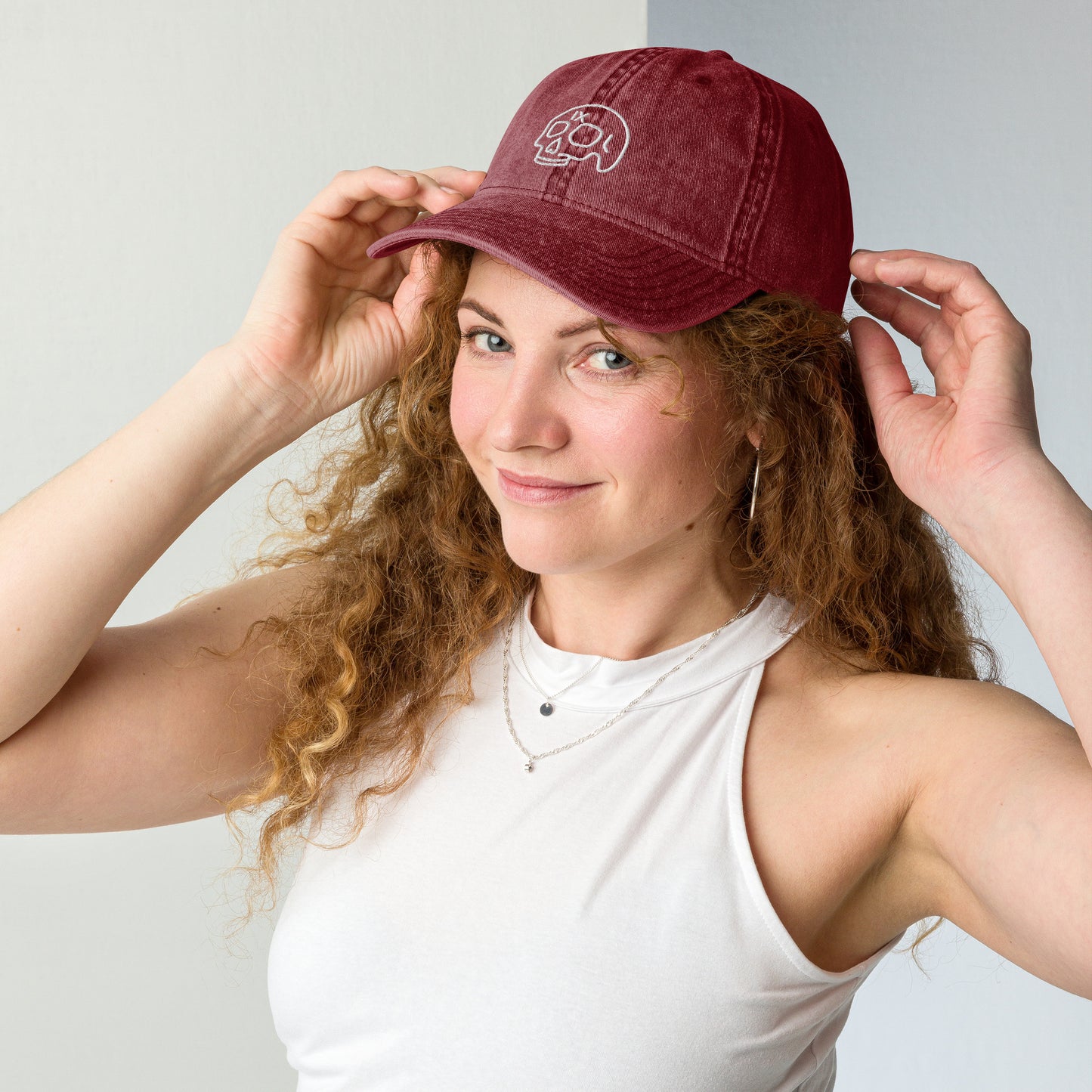 Ninth House Skull Embroidered Baseball Cap