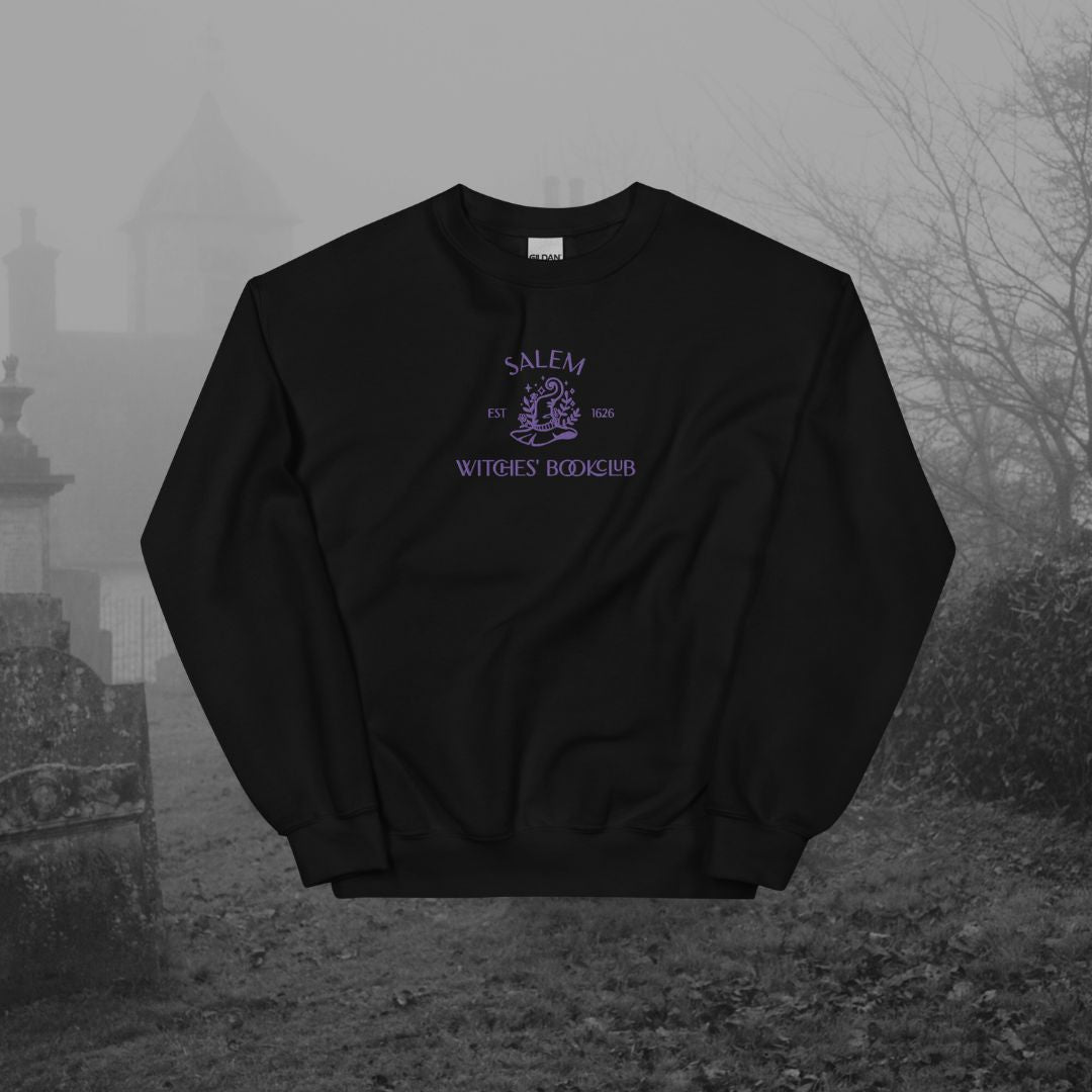 Salem Witches' Book Club Embroidered Sweatshirt