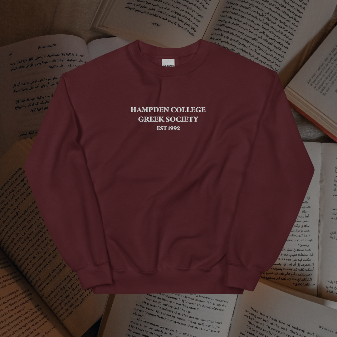 Hampden College Greek Society Embroidered Sweatshirt