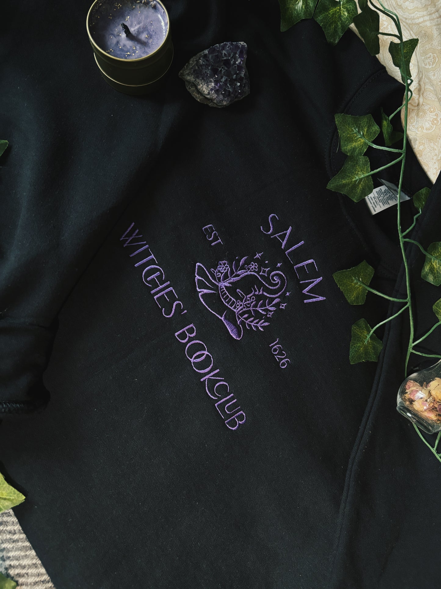 Salem Witches' Book Club Embroidered Sweatshirt