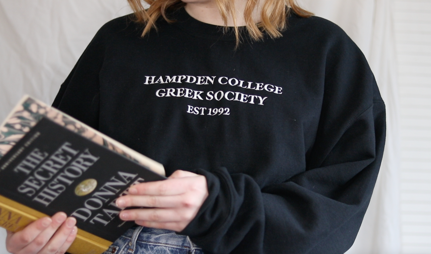 Hampden College Greek Society Embroidered Sweatshirt