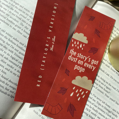 RED Taylor Swift Lyrics Bookmark