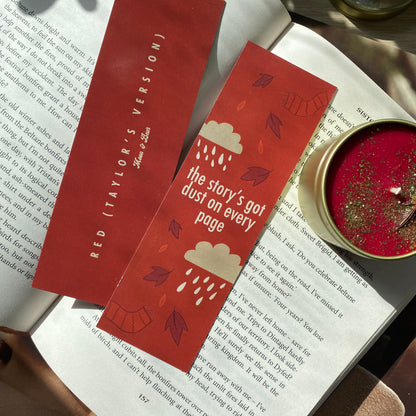 RED Taylor Swift Lyrics Bookmark